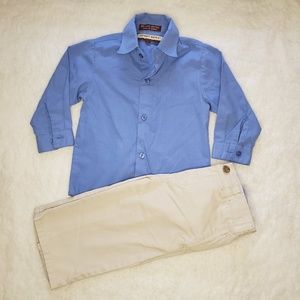 Baby Boy Blue Shirt Outfit 12mo